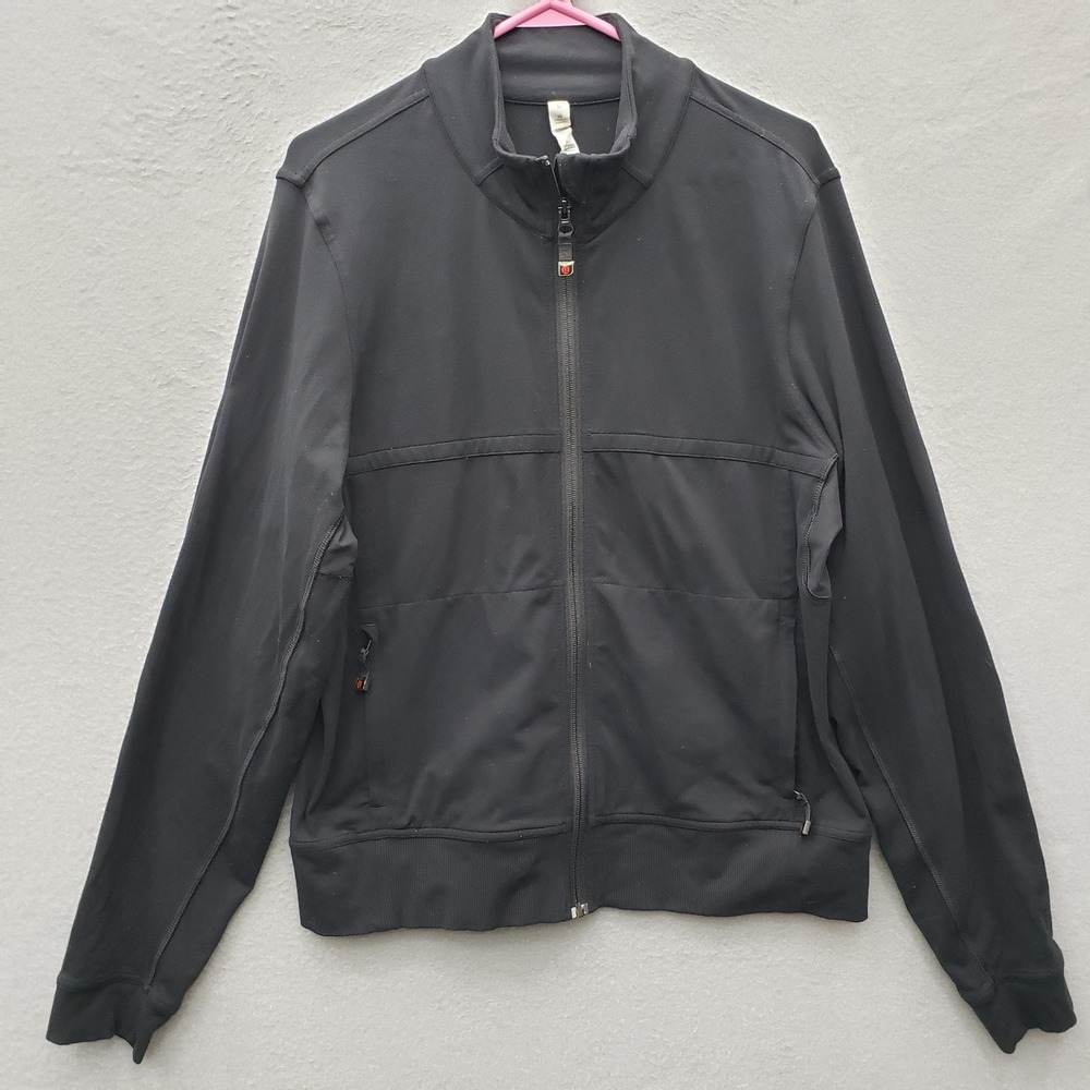Lululemon Men's Post Session Jacket Solid Black Activewear Basic Sporty Size M